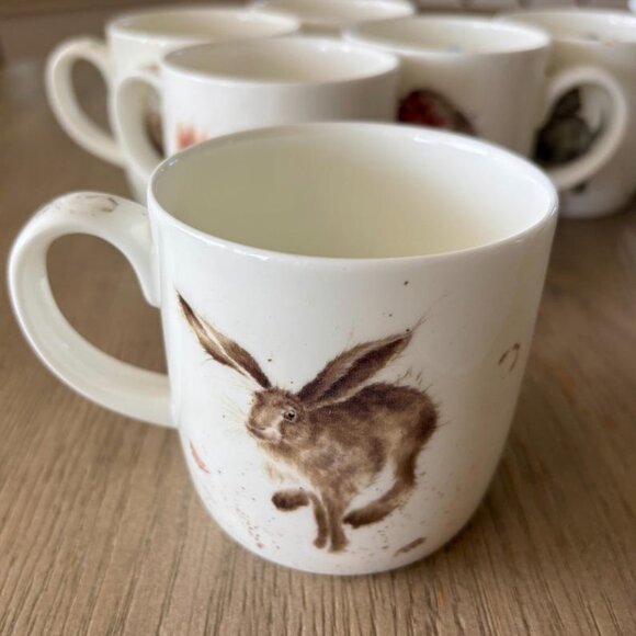 Rabbit Mug Royal Worcester Porcelain, Wrendale Rabbit Mug Royal Worcester Porce - Picture 4 of 5